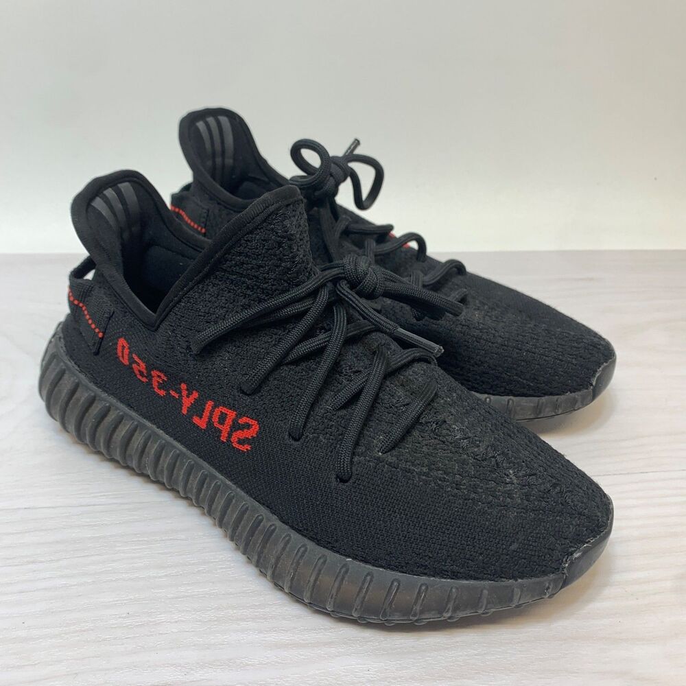 Adidas Yeezy‎ Boost 350 V2 Bred Core Black Solar Red CP9652 Mens Size 6